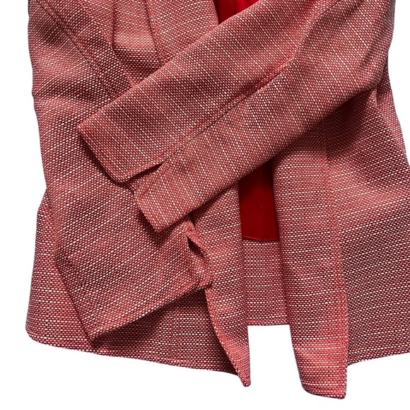 Anne Klein Red Textured Open Front Blazer Jacket | Size 4 | NWT - Picture 2 of 5